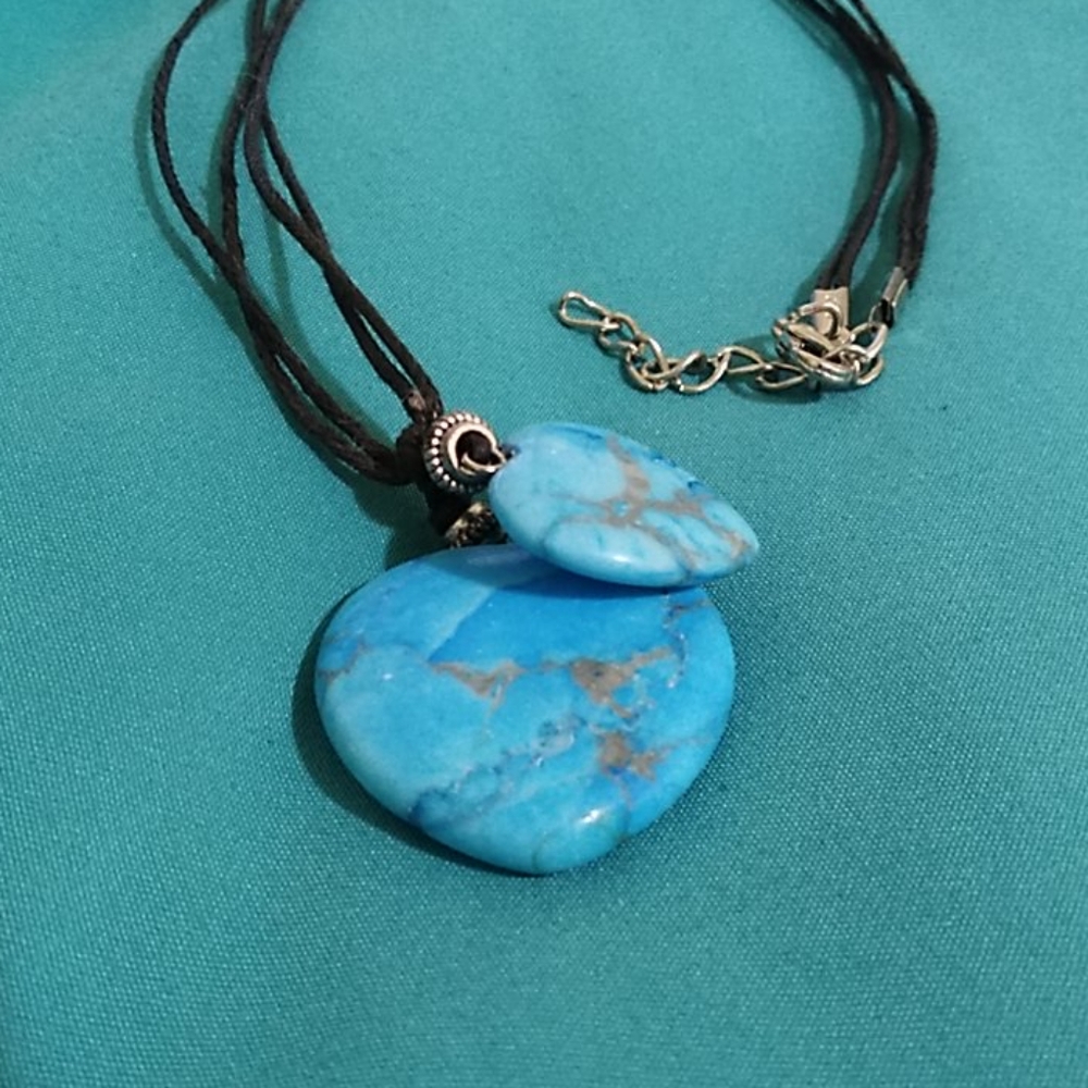 Teal Heart Necklace